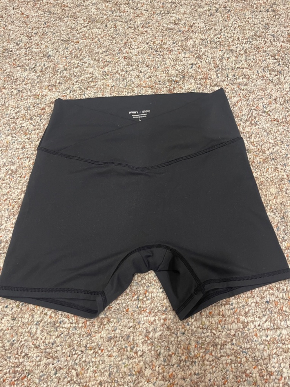 Ivory Ella High-Waist Black Bike Shorts